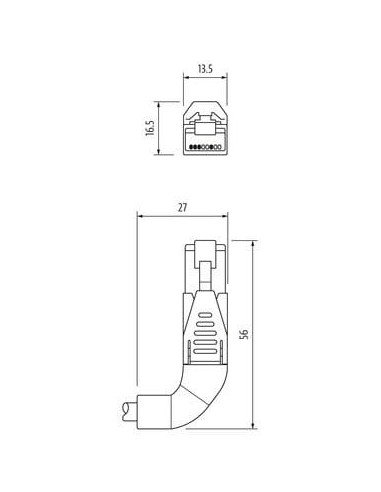 M12 męski 0° / RJ45 90° lewy ekranowany Ethernet 7000-44747-7940100 | Przewody i Złącza | Eshop Dopak | Wszystko dla Przemysłu