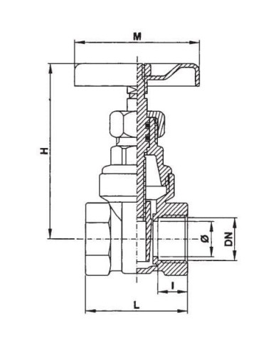 Zawór zasuwowy FORCE G 1 GW, PN16 mosiądz, metal/metal | Hydraulika | Eshop Dopak | Wszystko dla Przemysłu
