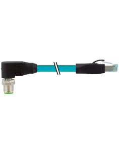 Złącze męskie M12 90° X-cod. / złącze męskie RJ45 0° Gigabit 7700-51201-S4X0100 | Przewody i Złącza | Eshop Dopak | Wszystko dla