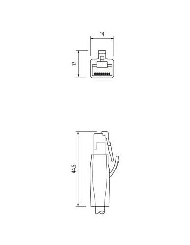 Złącze męskie M12 90° X-cod. / złącze męskie RJ45 0° Gigabit 7700-51201-S4X0100 | Przewody i Złącza | Eshop Dopak | Wszystko dla