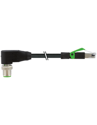 M12 męski 90° / RJ45 0° ekranowany Ethernet 7000-44761-8510100 | Przewody i Złącza | Eshop Dopak | Wszystko dla Przemysłu