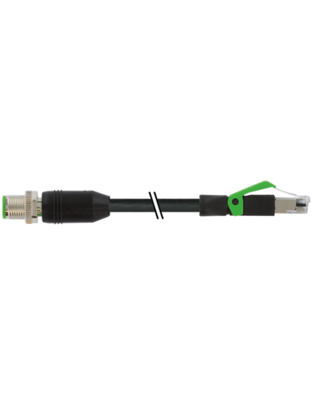 Konektor M12 męski, prosty - RJ45, Ethernet 7080-44711-R640100 | Przewody i Złącza | Eshop Dopak | Wszystko dla Przemysłu