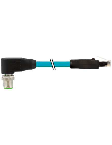 M12 damski 90° / RJ45 damski 0° 8szt. ekranowany EN 7700-48551-S4W0500 | Przewody i Złącza | Eshop Dopak | Wszystko dla Przemysł