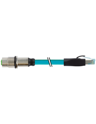 Złącze żeńskie M12, kod X / RJ45, męskie 0° Gigabit 7700-51551-S4X0030 | Przewody i Złącza | Eshop Dopak | Wszystko dla Przemysł