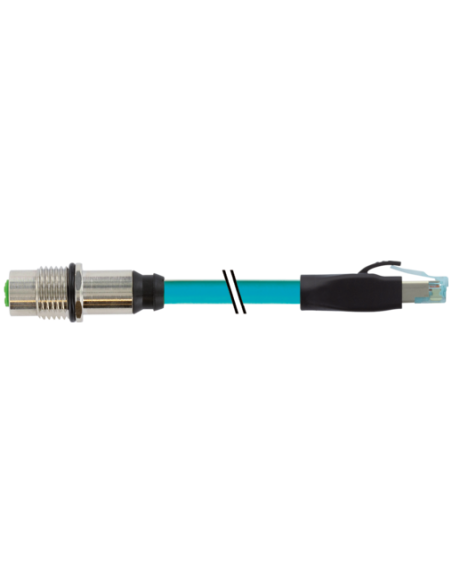 Złącze żeńskie M12, kod X / RJ45, męskie 0° Gigabit 7700-51551-S4X0030 | Przewody i Złącza | Eshop Dopak | Wszystko dla Przemysł