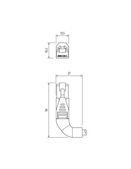 RJ45 męski 90°lewy /RJ45 męski 90°prawy ekranowany EN 7000-74569-7960300 | Przewody i Złącza | Eshop Dopak | Wszystko dla Przemy