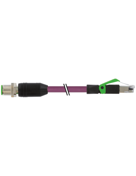 M12 0° / RJ45 MĘSKI 0° ETHERNET 7000-44711-7980200 | Przewody i Złącza | Eshop Dopak | Wszystko dla Przemysłu