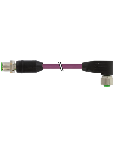 M12 męski 0°/M12 żeński 90° ekranowany B-kod.Profibus 7000-44011-8401500 | Przewody i Złącza | Eshop Dopak | Wszystko dla Przemy
