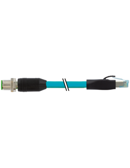 Złącze męskie M12 0° X-cod. / złącze męskie RJ45 0° Gigabit 7700-51101-S4X3500 | Przewody i Złącza | Eshop Dopak | Wszystko dla 