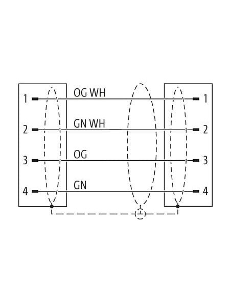 M12 damski 0° / M12 damski 90° kod D. ekranowany EN 7700-44541-S4U0030 | Przewody i Złącza | Eshop Dopak | Wszystko dla Przemysł