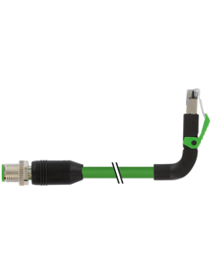 M12 0° / RJ45 MĘSKI 90° W GÓRĘ ETHERNET 7000-44727-7960520 | Przewody i Złącza | Eshop Dopak | Wszystko dla Przemysłu