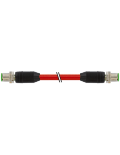 M12 damski 0° / M12 damski 0° kod D. ekranowany 7000-44511-6680400 | Przewody i Złącza | Eshop Dopak | Wszystko dla Przemysłu