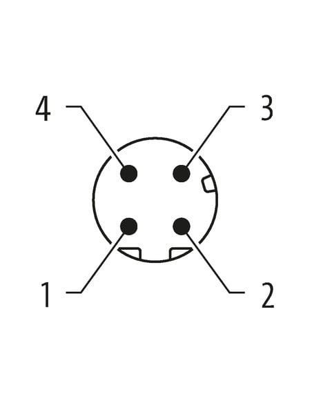 Złącze męskie M12 0° / złącze męskie M12 0° ekranowane Ethernet 7001-44511-7960300 | Przewody i Złącza | Eshop Dopak | Wszystko 