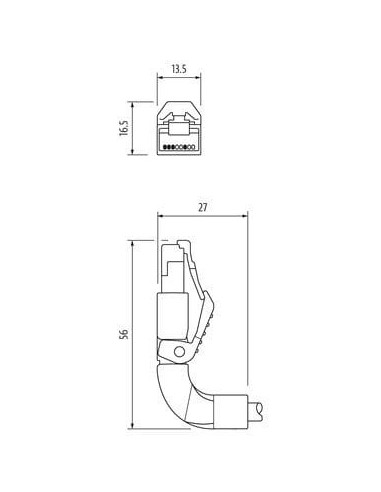 RJ45 męski 0° / RJ45 męski 90° w doł, ekranowany EN 7000-74347-7960060 | Przewody i Złącza | Eshop Dopak | Wszystko dla Przemysł