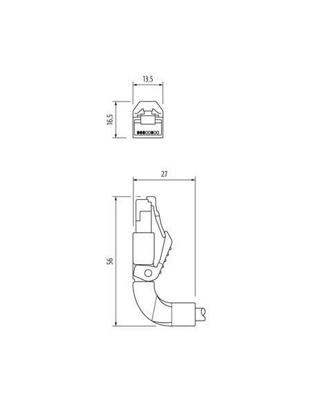 RJ45 męski 0° / RJ45 męski 90° w doł, ekranowany EN 7000-74347-7960060 | Przewody i Złącza | Eshop Dopak | Wszystko dla Przemysł