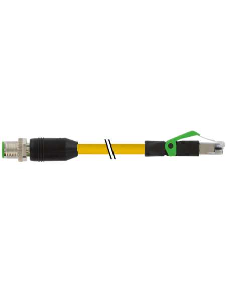 Konektor M12 męski, prosty - RJ45 męski, prosty, Ethernet 7000-44711-6750100 | Przewody i Złącza | Eshop Dopak | Wszystko dla Pr