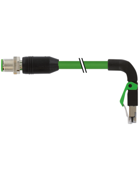 Złącze męskie M12 0° kod D. / RJ45 90° z dołem ekranowanym 7000-44737-7960350 | Przewody i Złącza | Eshop Dopak | Wszystko dla P