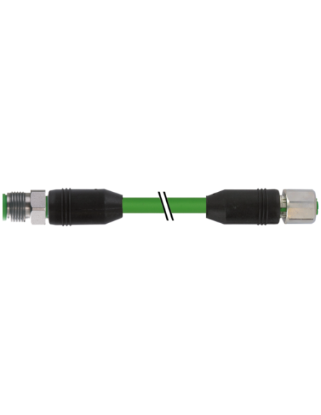 M12 męski 0° / M12 żeński, 0°, ekranowany, Ethernet V2A 7002-44571-7960200 | Przewody i Złącza | Eshop Dopak | Wszystko dla Prze