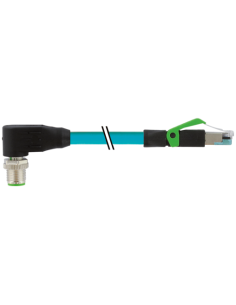 Złącze M12 męskie 90° / RJ45, 0°, Ethernet 7700-44761-S4U0150 | Przewody i Złącza | Eshop Dopak | Wszystko dla Przemysłu