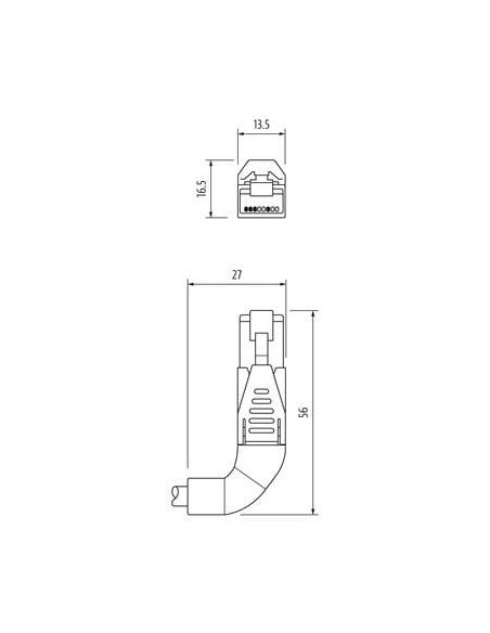 RJ45 męski, prosty - RJ45 męski, kątowy, lewy 7000-74367-7960300 | Przewody i Złącza | Eshop Dopak | Wszystko dla Przemysłu