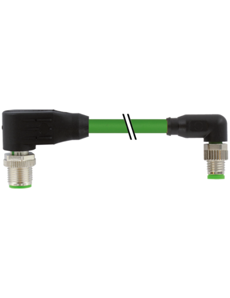 M12 męski 90° / M8 męski 90°, ekranowany, Ethercat 7000-44931-7910250 | Przewody i Złącza | Eshop Dopak | Wszystko dla Przemysłu