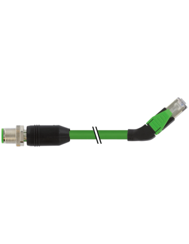 M12 męski 0° / RJ45, 45° lewy, ekranowany, Ethernet 7000-44741-7960100 | Przewody i Złącza | Eshop Dopak | Wszystko dla Przemysł
