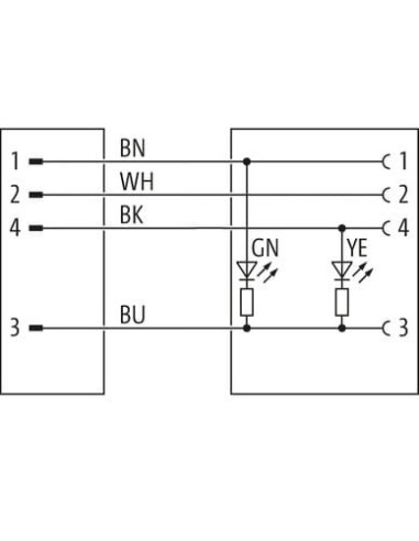 Konektor M12 męski, prosty - M12 żeński, prosty z LED 7000-40311-2340500 | Przewody i Złącza | Eshop Dopak | Wszystko dla Przemy