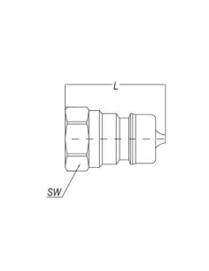 Króciec szybkozłącza hydraulicznego ISO A obustronnie odcinający G 1/4 GW, stal ocynk, NBR | Hydraulika | Eshop Dopak | Wszystko 2