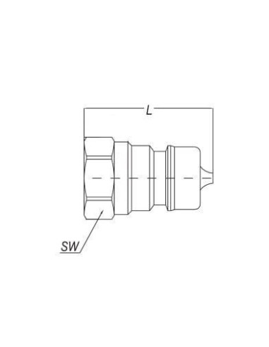 Króciec szybkozłącza hydraulicznego ISO A obustronnie odcinający G 1/4 GW, stal ocynk, NBR | Hydraulika | Eshop Dopak | Wszystko