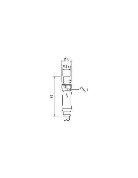 Konektor męski prosty - M8 żeński, prosty 7000-88001-6300120 | Przewody i Złącza | Eshop Dopak | Wszystko dla Przemysłu