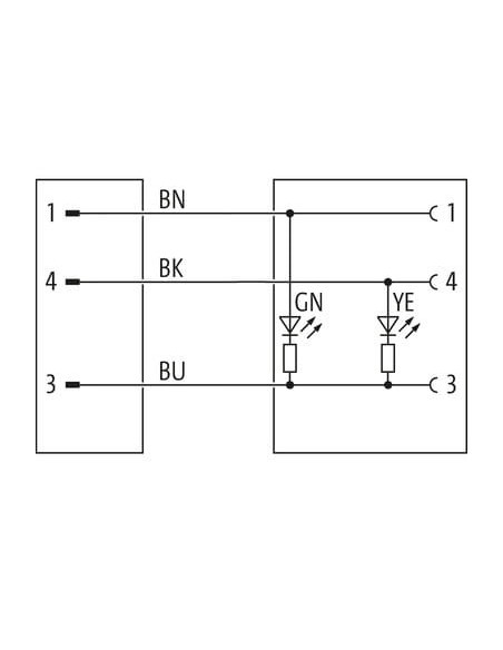 Konektor M8 męski, prosty - M8 żeński, prosty z LED 7000-88002-6300100 | Przewody i Złącza | Eshop Dopak | Wszystko dla Przemysł