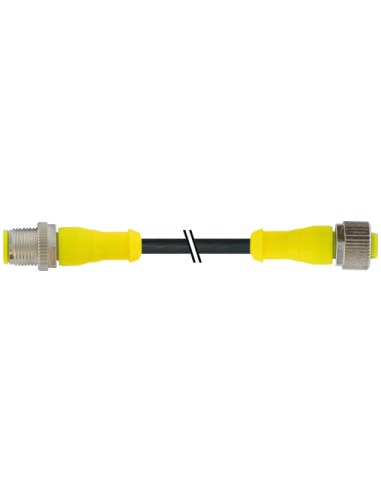 Złącze M12 męskie 0° / M12 żeńskie 0° AIDA 7357-40021-6540100 | Przewody i Złącza | Eshop Dopak | Wszystko dla Przemysłu