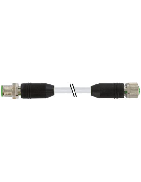 Konektor M12 męski, prosty / M12 żeński, prosty 7000-40501-2410300 | Przewody i Złącza | Eshop Dopak | Wszystko dla Przemysłu