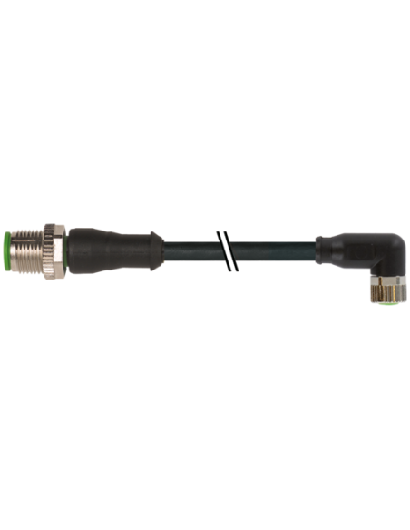 Konektor M12 męski, prosty - M8 żeński, kątowy 7000-40621-6310100 | Przewody i Złącza | Eshop Dopak | Wszystko dla Przemysłu