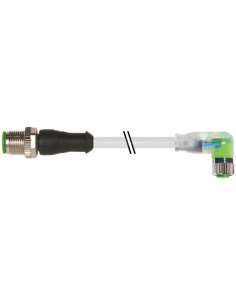 Konektor M12 męski, prosty - M8 żeński, kątowy z LED 7999-40641-2330500 | Przewody i Złącza | Eshop Dopak | Wszystko dla Przemys