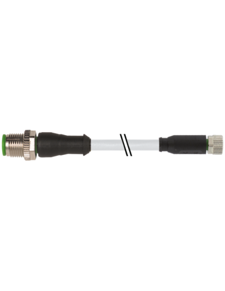Konektor M12 męski, prosty - M8 żeński, prosty 7000-40561-2300200 | Przewody i Złącza | Eshop Dopak | Wszystko dla Przemysłu