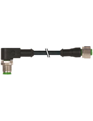 M12 męski 90° / M12 żeński prosty 7000-40201-6340060 | Przewody i Złącza | Eshop Dopak | Wszystko dla Przemysłu