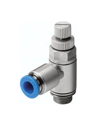 Zawór dławiący, GRLA-1/8-QS-4-RS-D 197580, FESTO | Pneumatyka | Eshop Dopak | Wszystko dla Przemysłu
