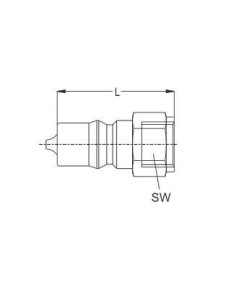 Króciec szybkozłącza hydraulicznego ISO B obustronnie odcinający, G 1/8 GW, stal ocynk, NBR | Hydraulika | Eshop Dopak | Wszystk 2