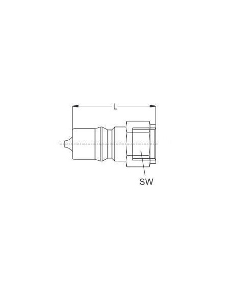 Króciec szybkozłącza hydraulicznego ISO B obustronnie odcinający, G 1/8 GW, stal ocynk, NBR | Hydraulika | Eshop Dopak | Wszystk