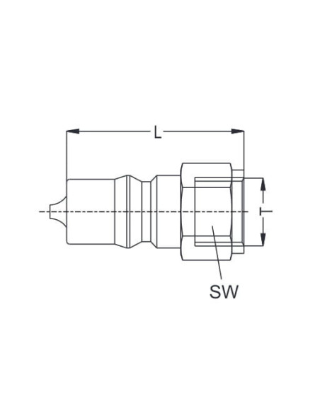 Króciec szybkozłącza hydraulicznego ISO B obustronnie odcinający, G 3/8 GW, mosiądz, NBR | Hydraulika | Eshop Dopak | Wszystko d