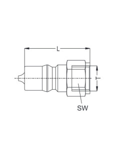 Króciec szybkozłącza hydraulicznego ISO B obustronnie odcinający, G 1/2 GW, mosiądz, NBR | Hydraulika | Eshop Dopak | Wszystko d 2