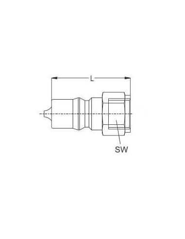 Króciec szybkozłącza hydraulicznego ISO B obustronnie odcinający, G 1/2 GW, stal ocynk, NBR | Hydraulika | Eshop Dopak | Wszystk
