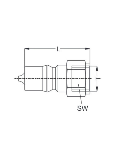 Króciec szybkozłącza hydraulicznego ISO B obustronnie odcinający, G 3/4 GW, mosiądz, NBR | Hydraulika | Eshop Dopak | Wszystko d