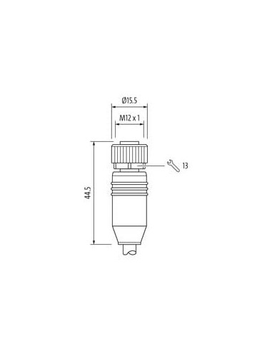Konektor M12 męski, prosty - M12 żeński, prosty, AIDA 7030-40521-0420150 | Przewody i Złącza | Eshop Dopak | Wszystko dla Przemy