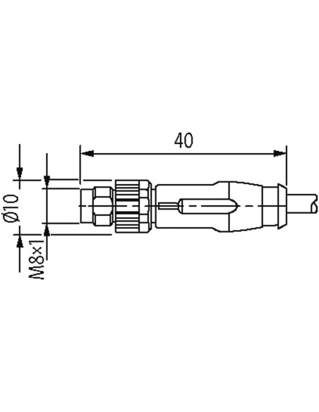 Złącze M8 męskie 0° / M8 żeńskie 0° B-kod 7000-89301-6950500 | Przewody i Złącza | Eshop Dopak | Wszystko dla Przemysłu