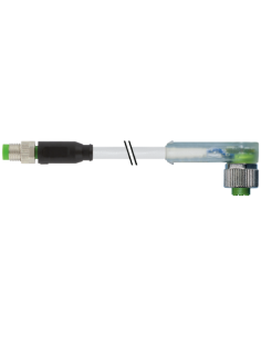 Konektor męski M8 - żeński M12 z LED 7000-88281-2300060 | Przewody i Złącza | Eshop Dopak | Wszystko dla Przemysłu