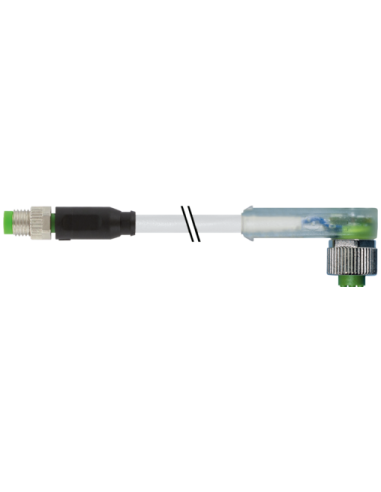 Konektor męski M8 - żeński M12 z LED 7000-88281-2300060 | Przewody i Złącza | Eshop Dopak | Wszystko dla Przemysłu