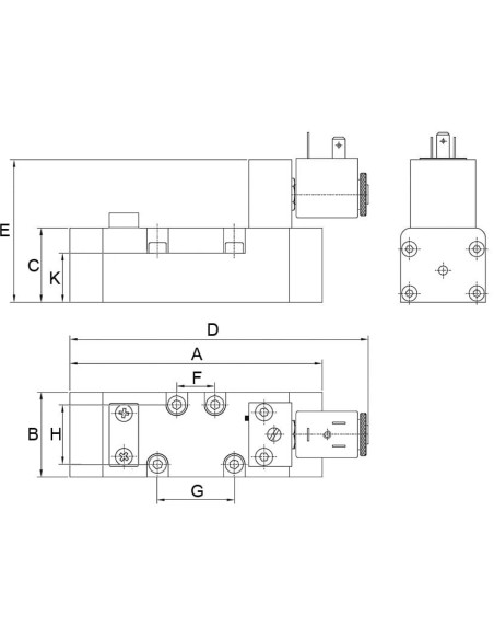 Elektrozawór pneumatyczny rozdzielający 5/2 ISO2 monostabilny (sprężyna mechaniczna) ISO 5599-2 | Pneumatyka | Eshop Dopak | Wsz