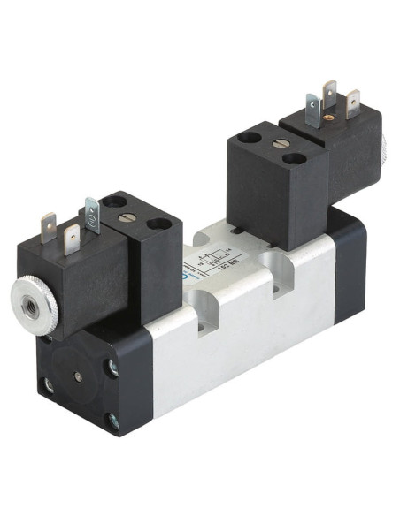 Elektrozawór pneumatyczny rozdzielający 5/3 ISO2 CC, centralnie zamknięty, AZ Pneumatica | Pneumatyka | Eshop Dopak | Wszystko d
